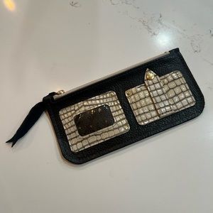New boutique black and beige wallet